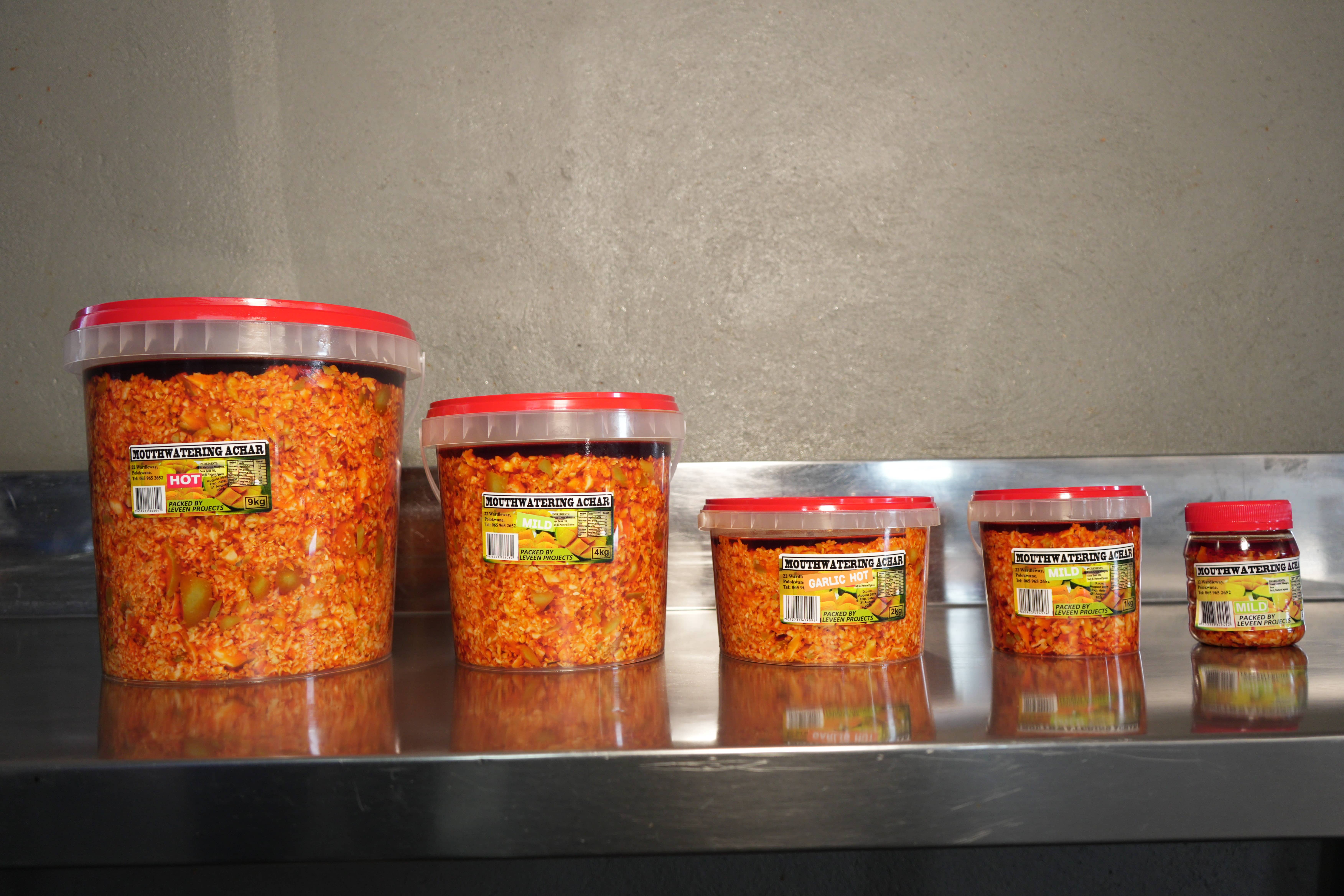 Various achar sizes